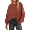 Sleeve Sweaters For Women Casual Crewneck Knitted Fall Winter Loose Pullover Cute Sweater Tops