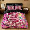 Custom Name,Pinkie Pie Pattern Bedding Home Decoration Birthday Gift ( 1 duvet cover + 2 pillowcase, without core),fan merchandise.