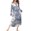 Women's Nightgown Long Loungewear V-neck Nightdress With Pockets