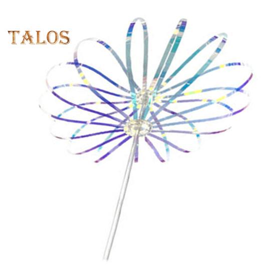 Rainbow Spinner Toy Rainbow Twirler Stick Magical Rainbow Ribbon Spinner Party Bubble Wand for Indoor Outdoor Fun