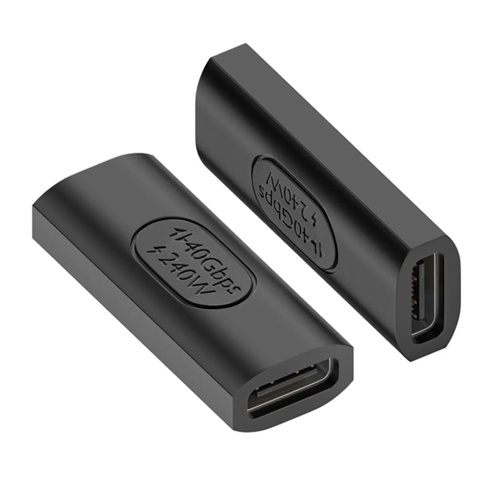 

40Gbps 240W Fast Charging Type-C Female to Female Straight Converter USB C Extender Adapter As Shown A