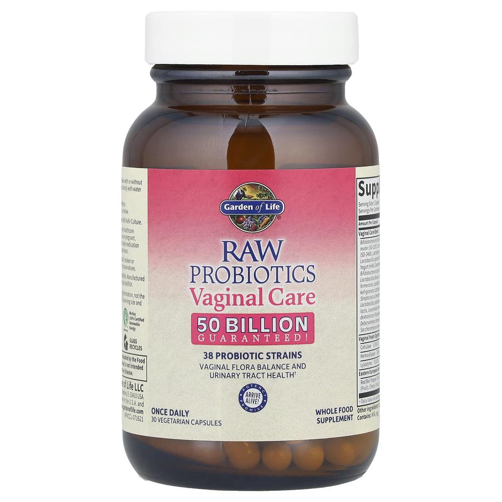 Raw Probiotics, Vaginal Care, 30 Veggie Capsules