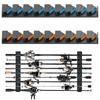Multi-rod Capacity Fishing Rod Holder Wall Mounted Rack Non-slip Roller