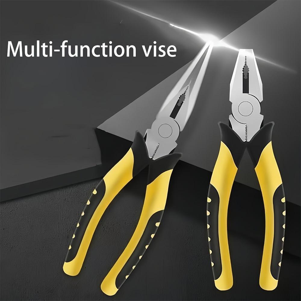 3pcs Carbon Steel Clip Set, 6 Inch Multi-Functional Clip, Wire Cutter with Anti-Slip and Rust- Pointed Clip for Indoor and Outdoor Maintenance Tools