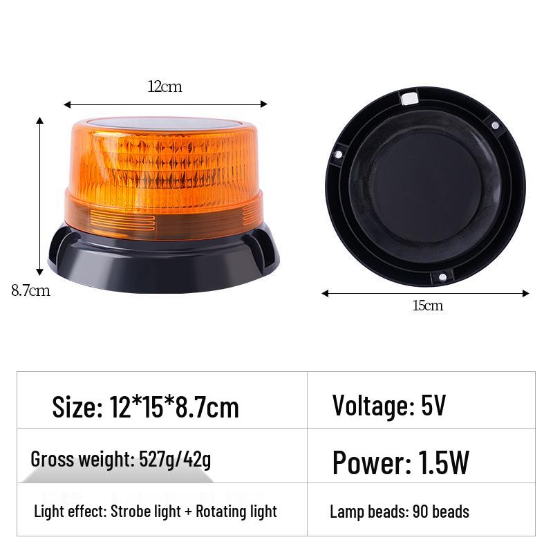 Solar Flashing Safety Light for Traffic, Construction, & Emergency Barriers