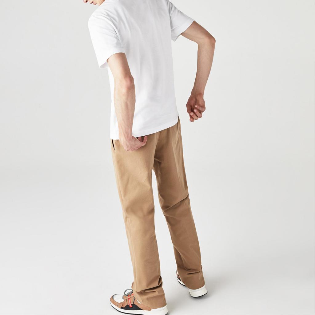 LACOSTE T-Shirts Men's White Crew Neck Moderate Straight Fit TH6281-6YH