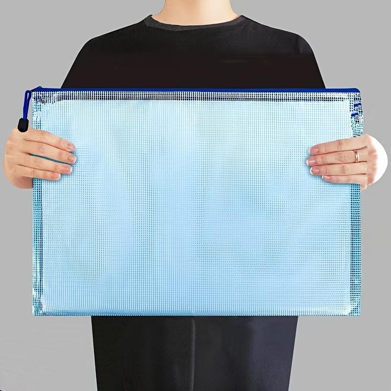 Borsa Portfolio Artistico A3 Extra Large - PVC Impermeabile, Cerniera a Griglia Colorata, Alta Capacità per Opere d'Arte e Documenti, per Ritorno a Scuola