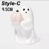 Halloween Middle Finger Ghost Decoration Cute Ghost Statue For Home Fireplace Decor Smooth Body Enhance Festive Atmosphere