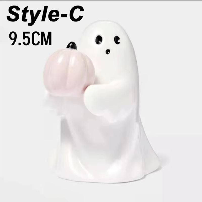 Halloween Middle Finger Ghost Decoration Cute Ghost Statue For Home Fireplace Decor Smooth Body Enhance Festive Atmosphere