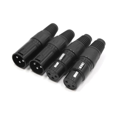 

uxcell XLR Male-Female Connector Set, Charging Audio Microphone Adapter, MIC Connector, 3-Pin, Pack of 4