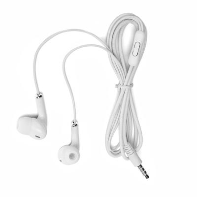 Wired Sport Earphone 3.5mm Universal HiFi Music Bass Earbud Headphone with MicrophoneWhite