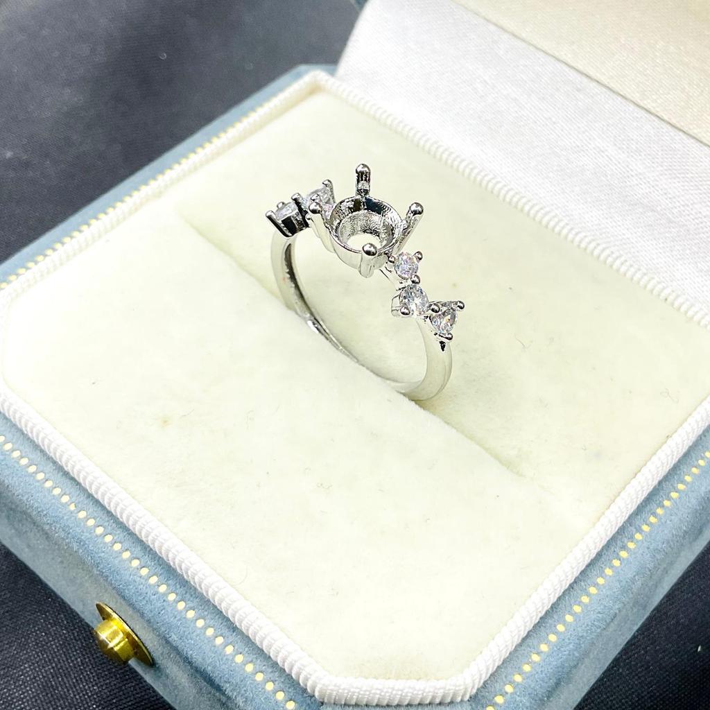 Huazi Diamond Fashion Ring Setting with Pointed Bottom - Trendy DIY Inlay Design