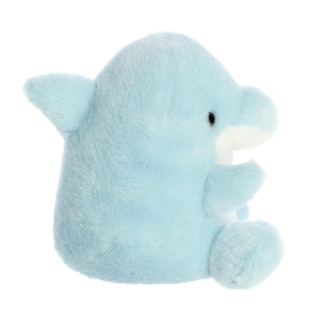 Aurora Adorable Palm Pals Clicks Dolphin Stuffed Animal Fun Play Blue 5 Inches - Pocket-Sized - On-The-Go -
