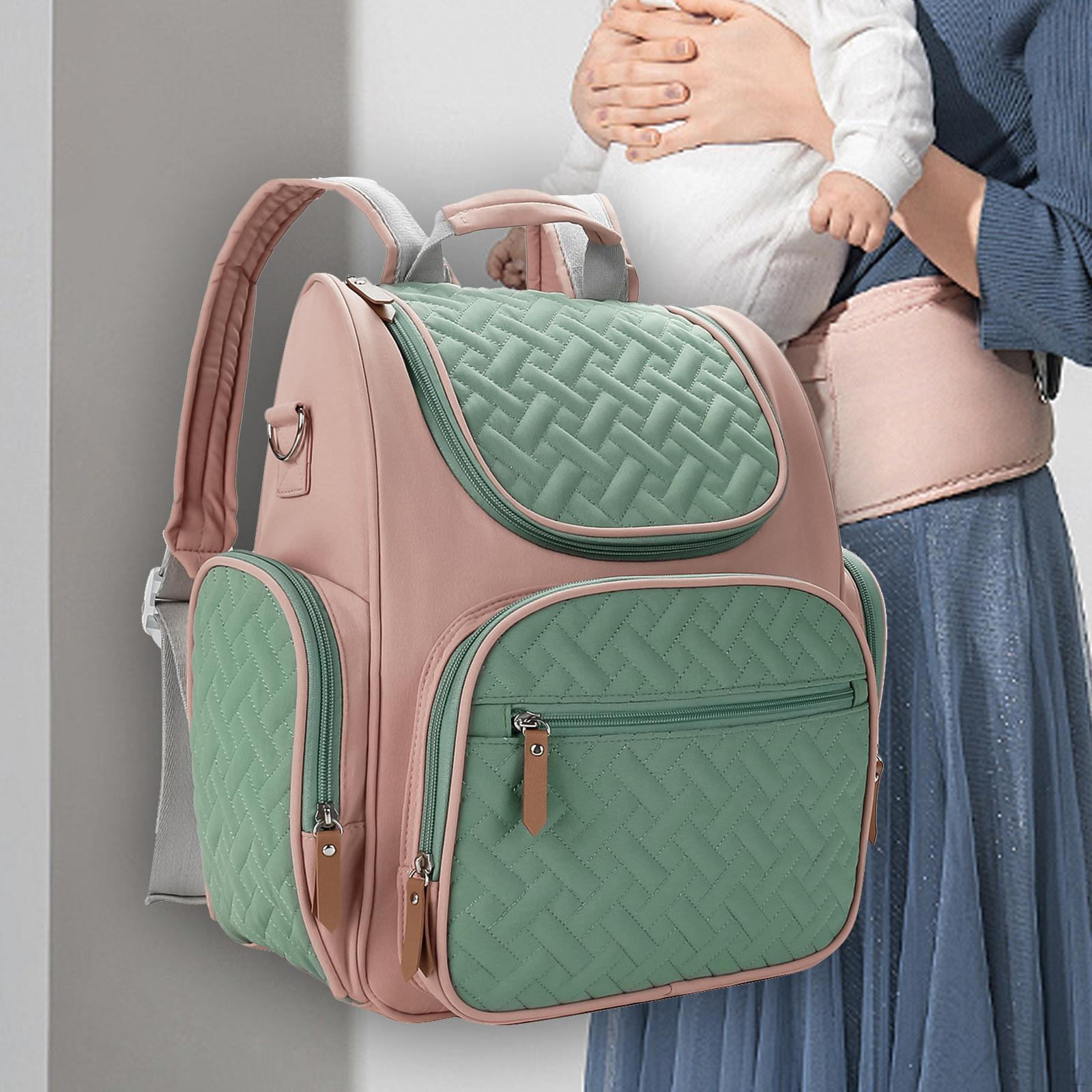 

Сумка для детских подгузников, рюкзак для пеленания, сумка для пеленания, портативная многофункциональная дорожная сумка розовый