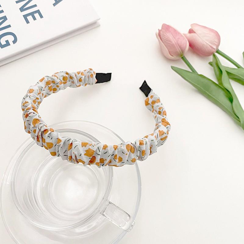 French Retro High Crown Wide-Brimmed Plush Headband for Face Washing and Outings
