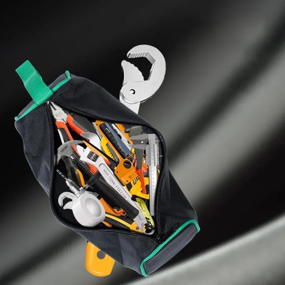 Waterproof 1680D Oxford Tool Bag with Smooth Zipper Multifunctional Electrician Tools Pouch Organizer Large Storage Kit Handbag