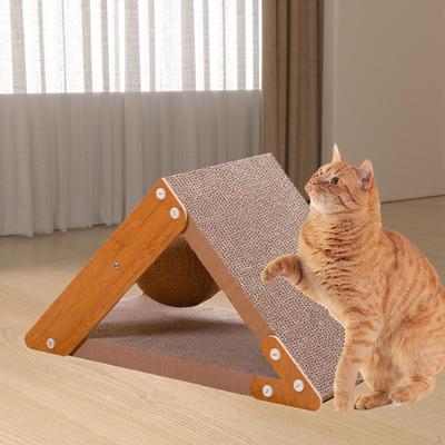 Cat Scratcher Toy with Sisal Ball Rotatable Scratching Grinding Paws Toys