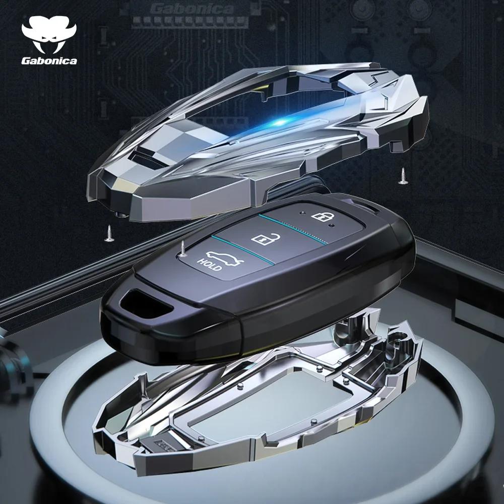New Zinc Alloy Car Key Case Full Cover Shell Fob For Hyundai Santa I30 Ix35 Encino Kona Solaris Azera Grandeur Elantra Accent Fe