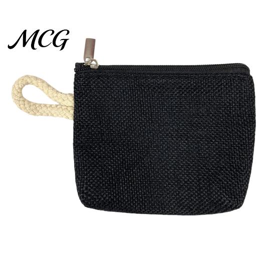 Hand Strap Coin Purse Women Purse, Fabric Mini Change Portable Small Japanese Casual Style Bag Zippered Pouch for Coins Cash Cards Lipstick