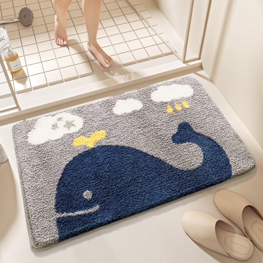 Cartoon Bear Bathroom Non Slip Water Absorbent Floor Mat Entrance Living Room Cute Ins Style Home Decoration Carpet