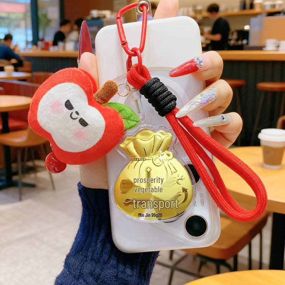 Good Luck Fruit Plush Keychain: Cute, Versatile Charm for Backpack or Bag
