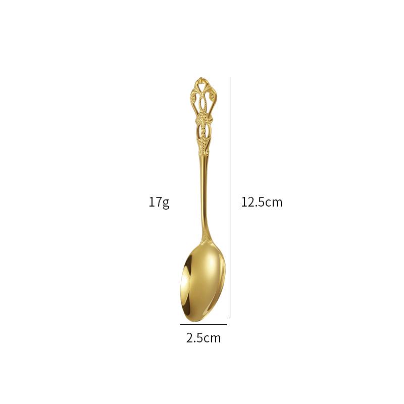 Elegant Stainless Steel Cutlery Set: Royal Court Embossed Steak Knife, Fork & Dessert Spoon for Western Cuisine
