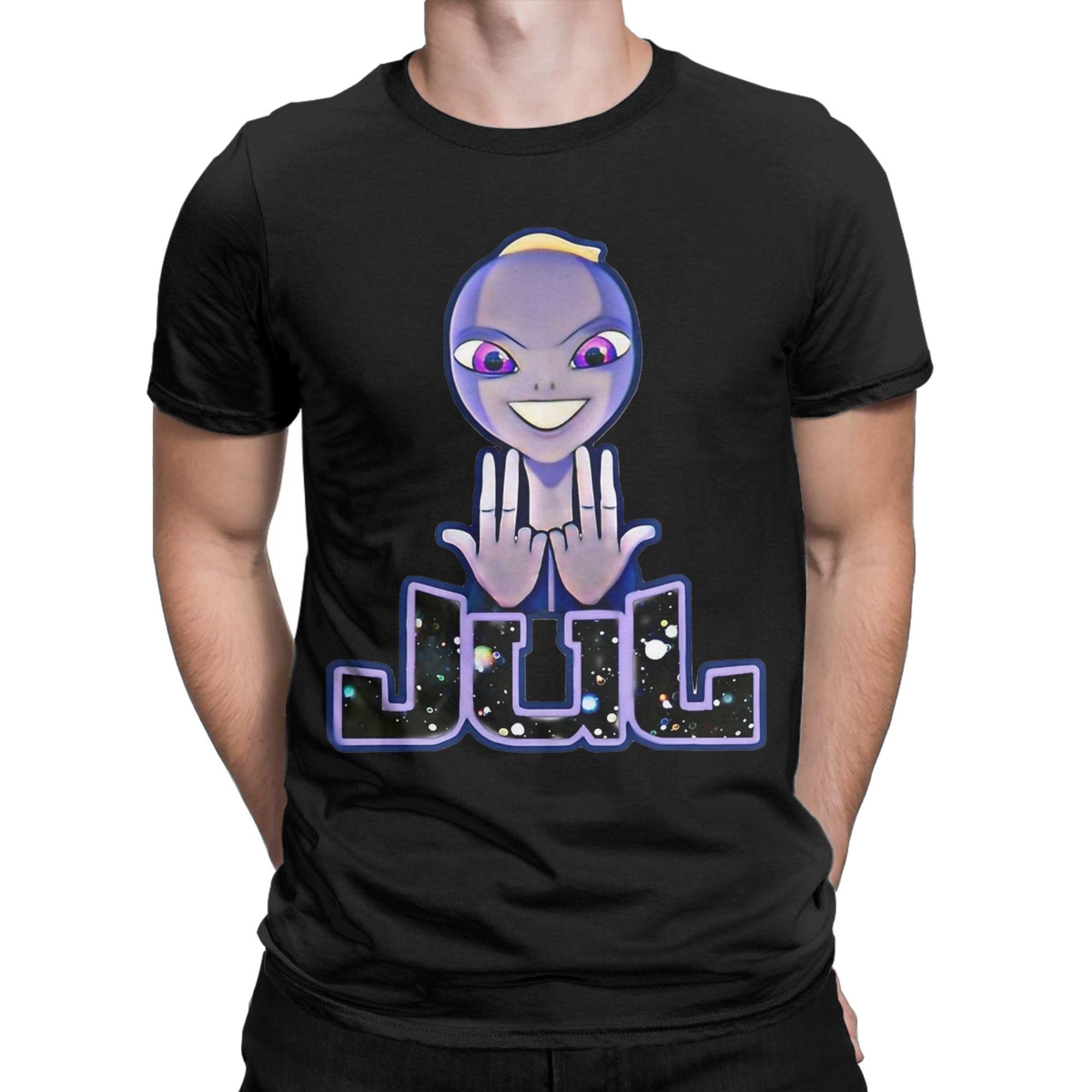 

JULs Rap T-Shirt Summer Leisure T-Shirts Man Cotton O Neck Oversize Top Tees Short Sleeves Y2K Fun Tops 5XL різнокольоровий