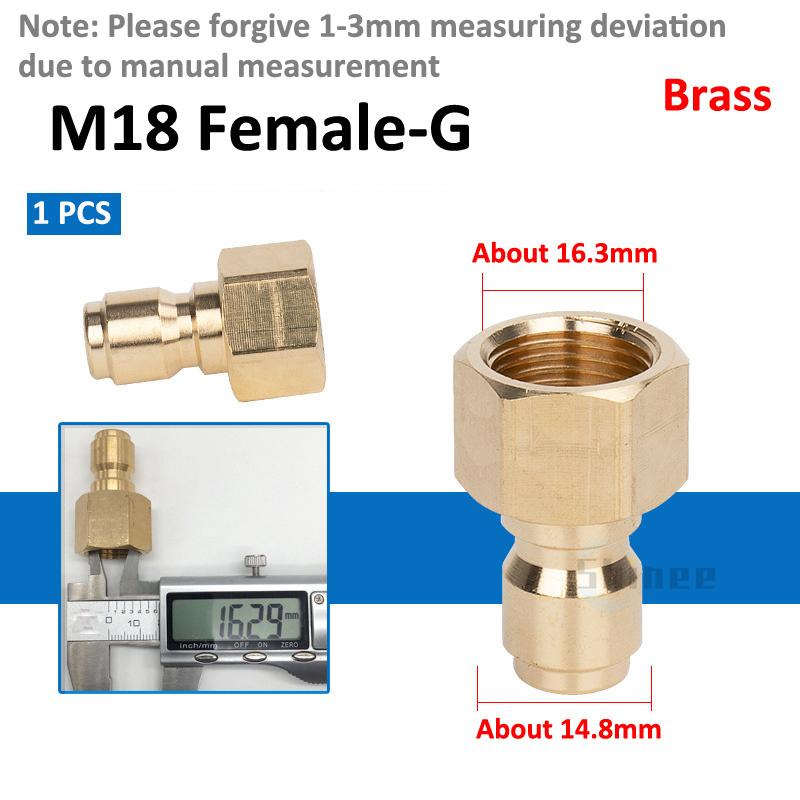 M14 M18 M22 Quick Connector High Pressure Quick Coupling For Car Washer Water Gun Adapter Joints Garden Irrigation Accessories