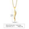Collana Corno Italiano, Collane con Ciondolo Cornetto Italiano in Acciaio Inossidabile, Gioielli Unisex per Uomo e Donna