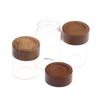Mini Contenitore Tubo in Legno con Coperchio per Conservazione Chicchi di Caffè Lattina Sigillata da Cucina Barattoli per Tè Spezie Accessorio Espresso Monodose Caffetteria