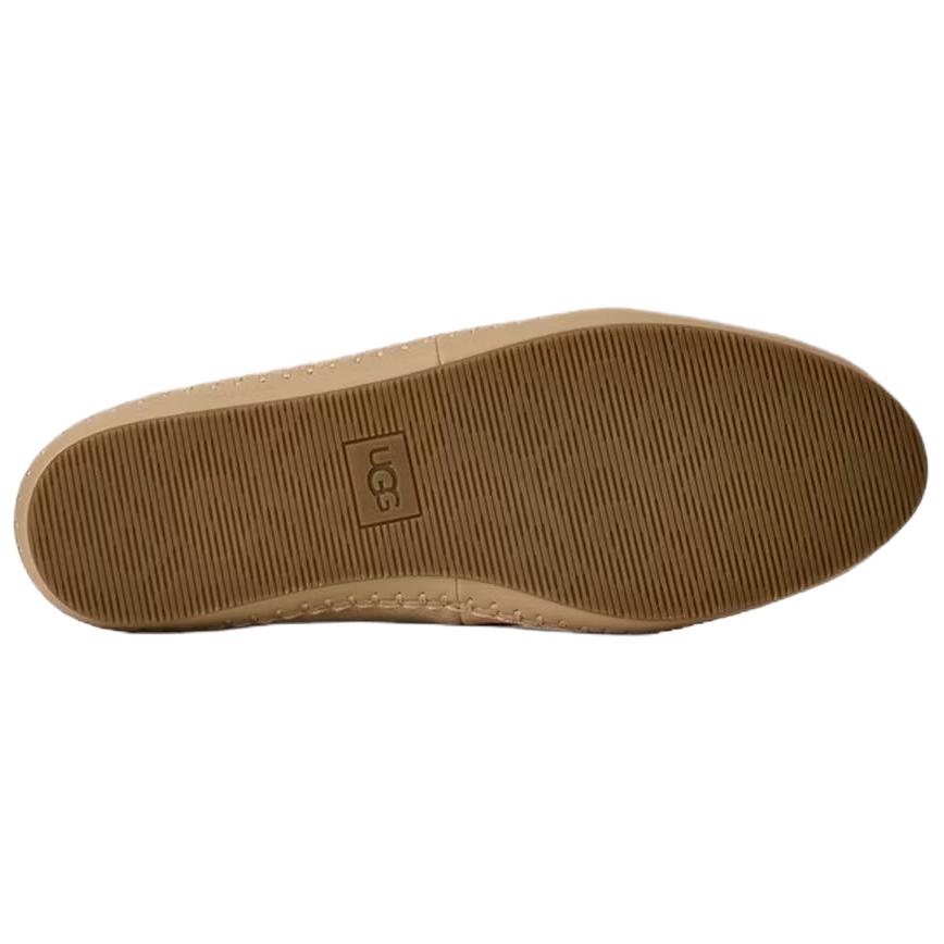 UGG Fashion Cow Split Leather Versatile Slip-On Casual Shoes Women shoes Mustard 1178870-MDSD