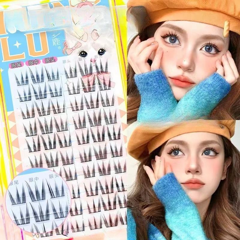 Menglu eyelash whole false eyelashes one piece M01 clear air photogenic eyelashes natural simulation makeup artist