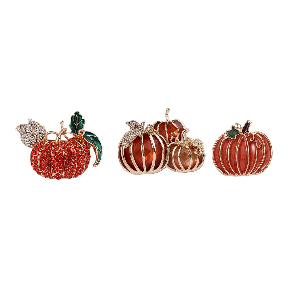 High End Creative Fashion Jewelry Halloween Festival Women Brooch Pumpkin Lapel Pins Suit Brooch Corsage Pin