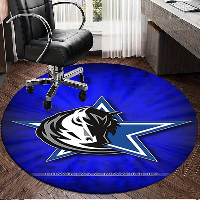 DALLAS BASKETBALL TEAM Round Rug for Livingroom,Bedroom, Palyroom, Chair Rug, Area rug, Circle Carpet, Large Size Fan Christmas gift