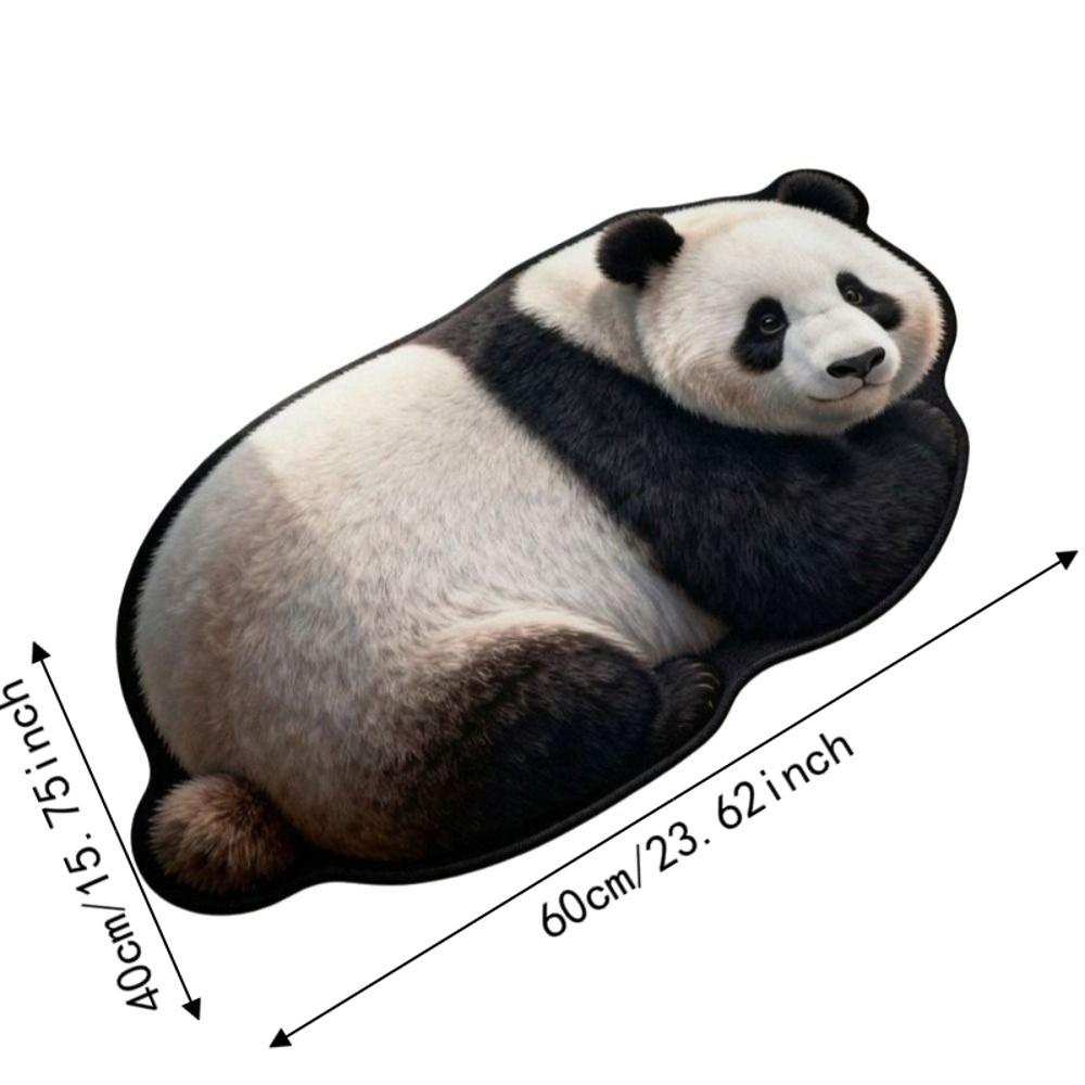 Non-Slip Home Decor Carpet 2D Cartoon Carpet Cute Panda-Shaped Area Rug Bedrooms