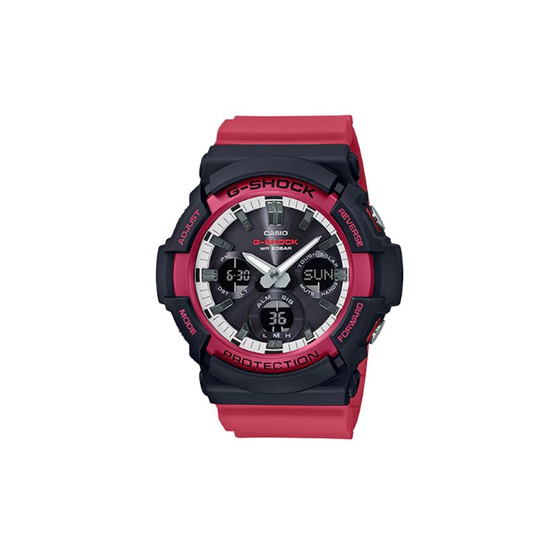 

Casio G-SHOCK Series Shockproof Waterproof Sports Watch Men s Black Disc Red Band Quartz Movement Resin Strap Japanese and Korean GAS-100RB-1A чёрный