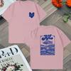 Unisexs JUL Heart Logo DoubleSided Print TShirt 100 Cotton Loose Comfortable Breathable French Hip Hop Casual Short Sleeve