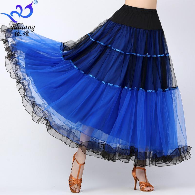 Nationales Banner-Tanzrock Modern Dance Bustier-Rock Standard-Tanz Performance-Kleid Netzrock Standard-Tanz Bühnenperformance-Kleid