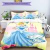 3pc Cinderella and Snow White Cartoon Children's Duvet Cover Set - Super soft (1*Duvet Cover + 2*Pillowcase, Without Core)