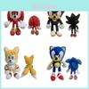 Pelúcia Fofa de 30cm Sonic Tails Shadow The Hedgehog Knuckles Brinquedo Super Sonic Pelúcia Macia Para Aconchegos Confortáveis