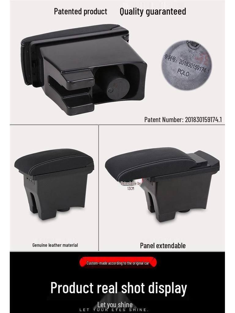 2018 VW Polo Armrest Box & Accessories for Center Console Upgrade 2017+