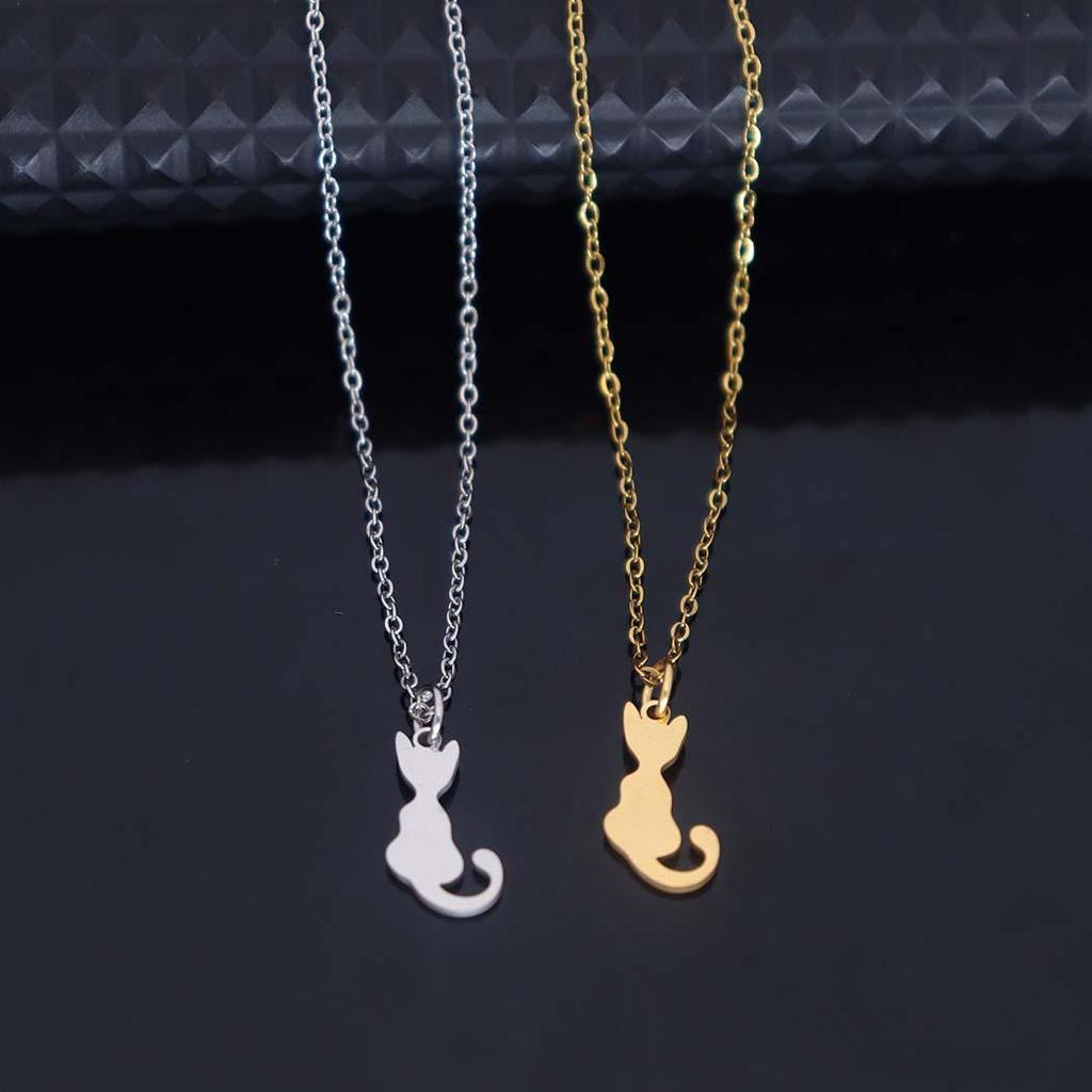 Lovely Glossy Kitten Necklace – Versatile & Fashionable Women's Accessory