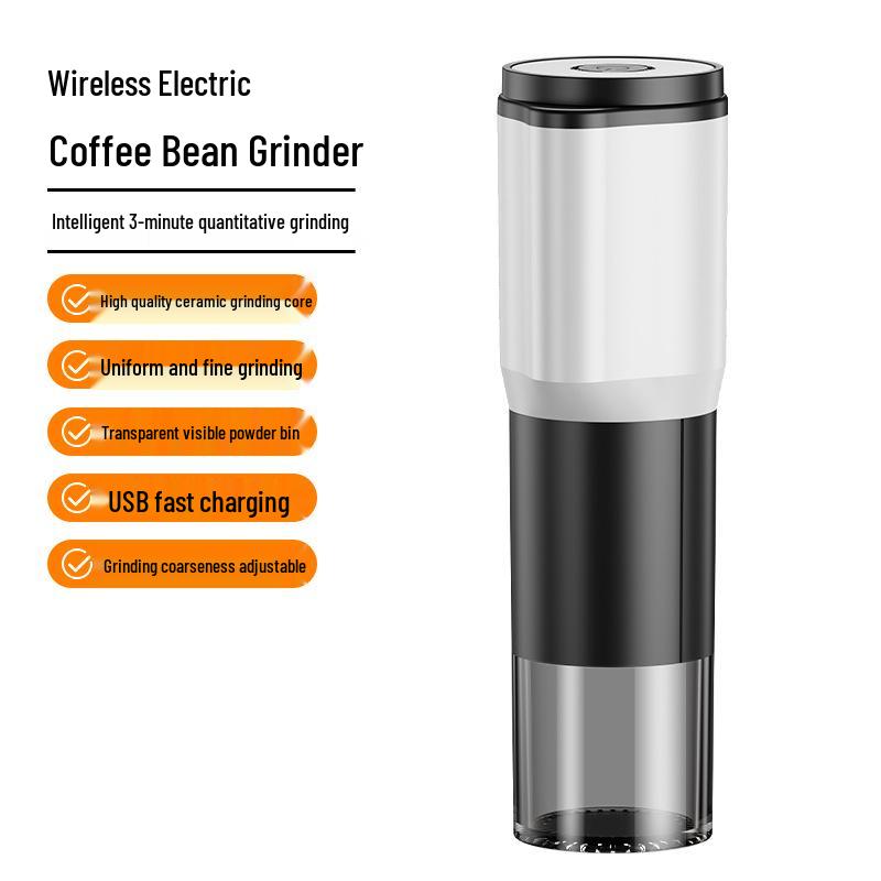Portable Rechargeable Coffee Grinder: New Model with Hand-Crank & Electric Options for Freshly Ground Coffee