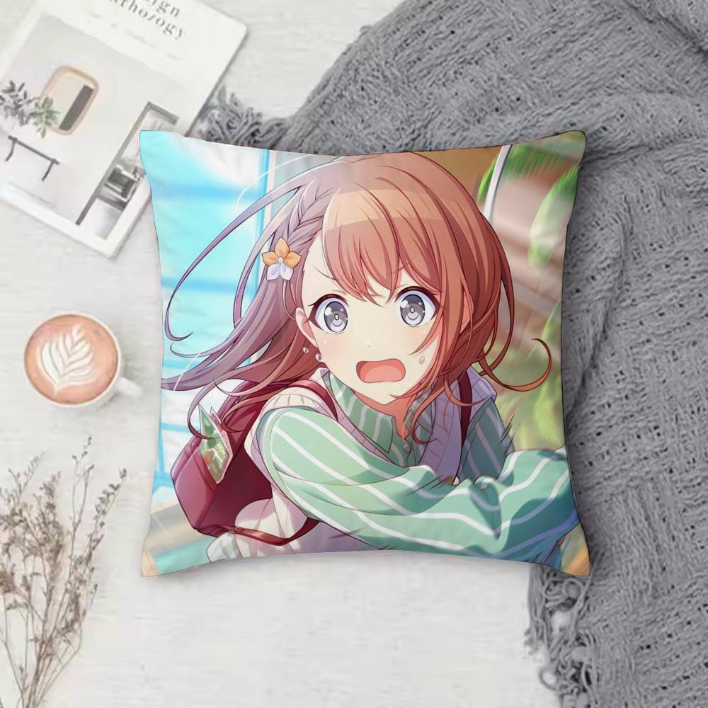 Project SEKAI Minori Hanasato Pillow Case Pattern Printed Pillowcase For Living Room Sofa Cushion Cover