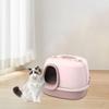 Anti Splashing Cat Litter Tray with Frame Large Foldable Pet Toilet for Indoor Cat Enclosures and Cages