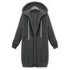 Plus Size Casual Thicken Hooded Women Zip Up Long Sweater