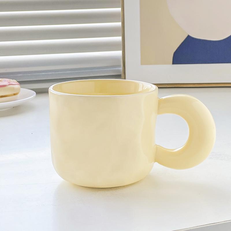 

Cute high-value festive mug with lid spoon couple pair cup wedding gift ceramic drinking cup coffee cup 401-500ml