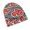 ZLIENSZUS Modern Adult Beanie Hat with Sea Ornament Pattern - Red Clouds & Sea, Suitable for Streetwear, Casual Outfits, Layering for Men And, Versati