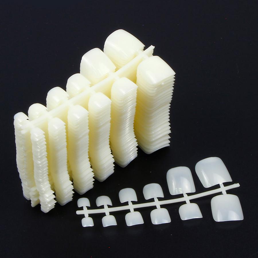 600Pcs Toe Nail Tips Natural Acrylic False Fake Artificial Tip For DIY Decor Salon Tools