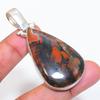 Natural Red Snakeskin Gemstone 925 Sterling Silver Jewelry Pendant 2.48" ZS-354